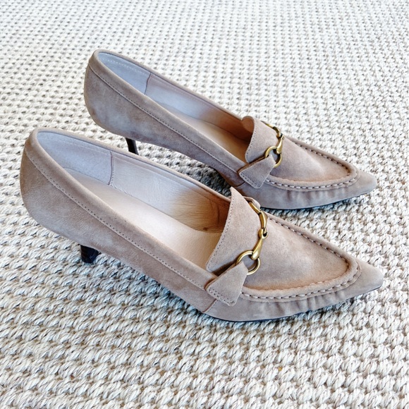 Koko + Palenki Suede Horsebit Loafer Heels – Women’s Size 8 - Picture 2 of 11